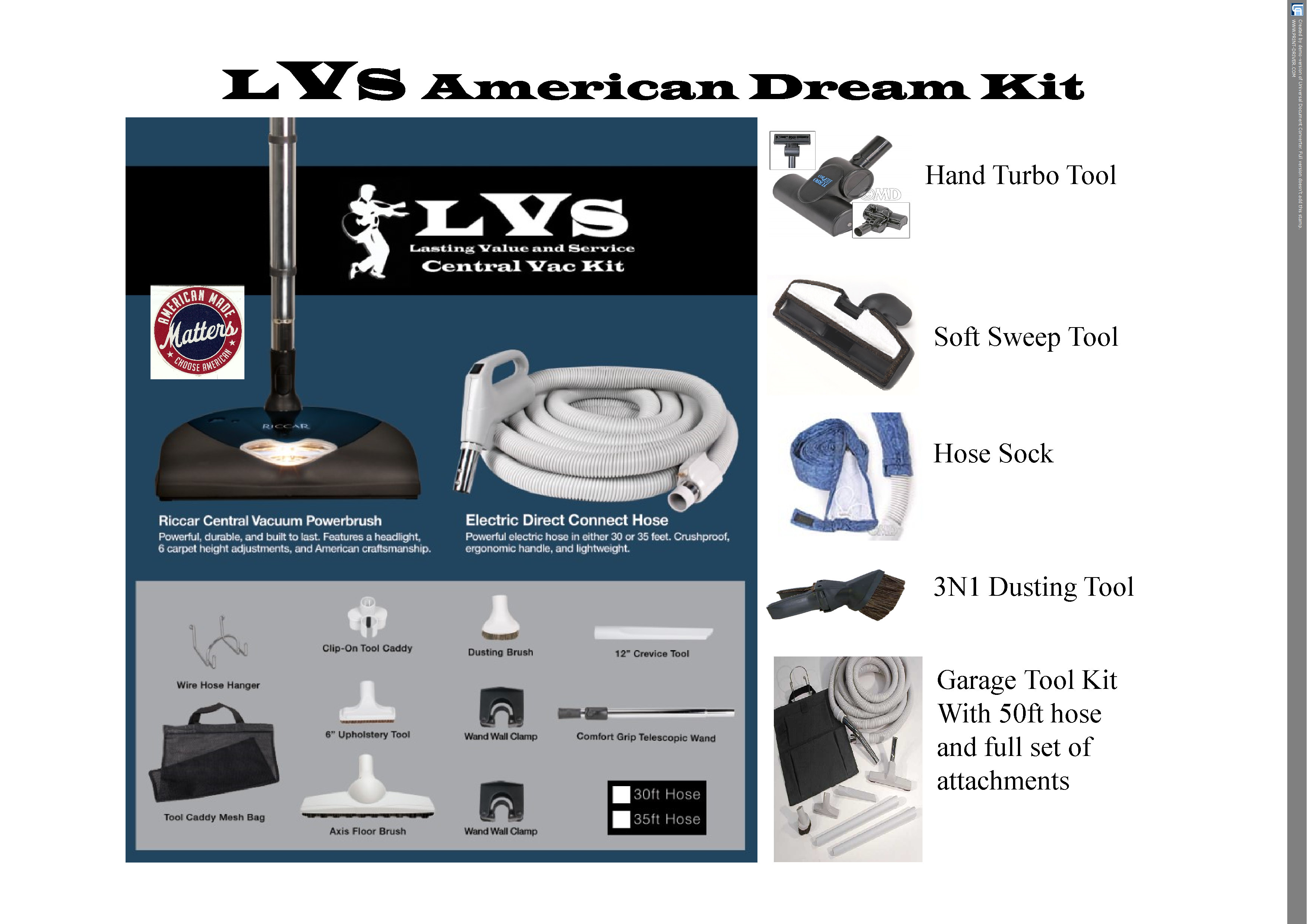 Nybakke LVS Lasting Value and Service American Dream Tool Set